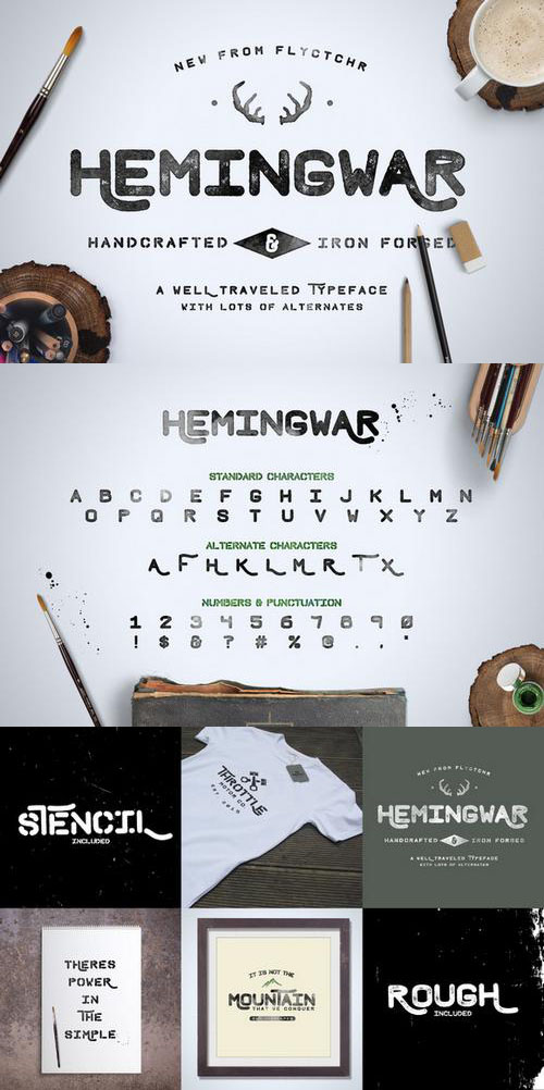 Hemingwar Font + Extras