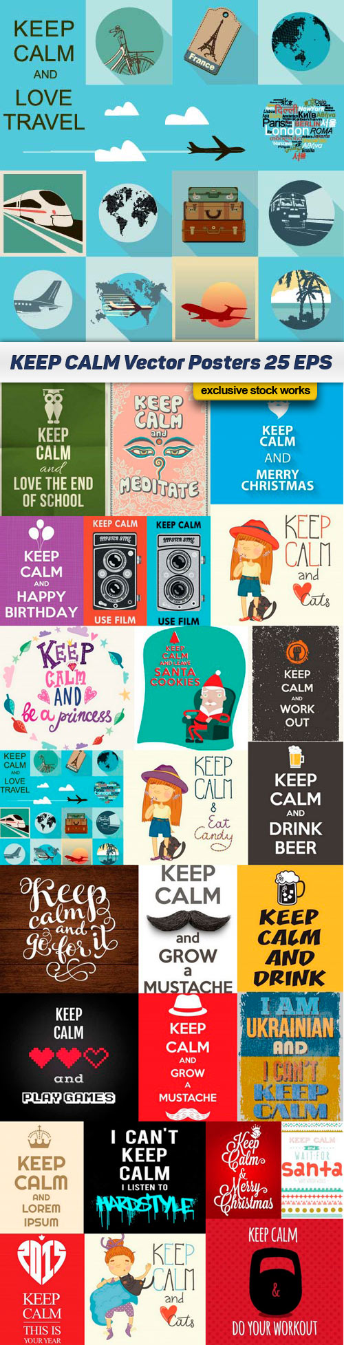 KEEP CALM Vector Posters 3