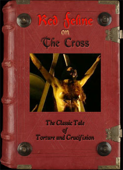 Red Feline on the cross. /    . (RF Pictures) [BDSM, Torture, Snuff]
