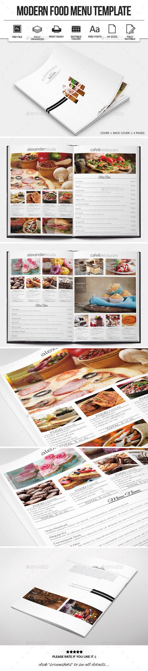 Graphicriver - Modern Food Menu Design 10477515