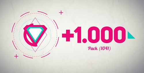 Basic Shape Animation Pack +1000 - Project for After Effects (Videohive)