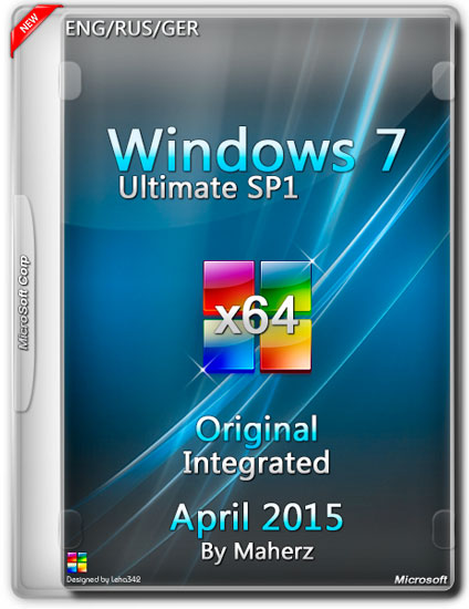 Windows 7 Ultimate SP1 x64 Integrated April 2015 By Maherz (ENG/RUS/GER)