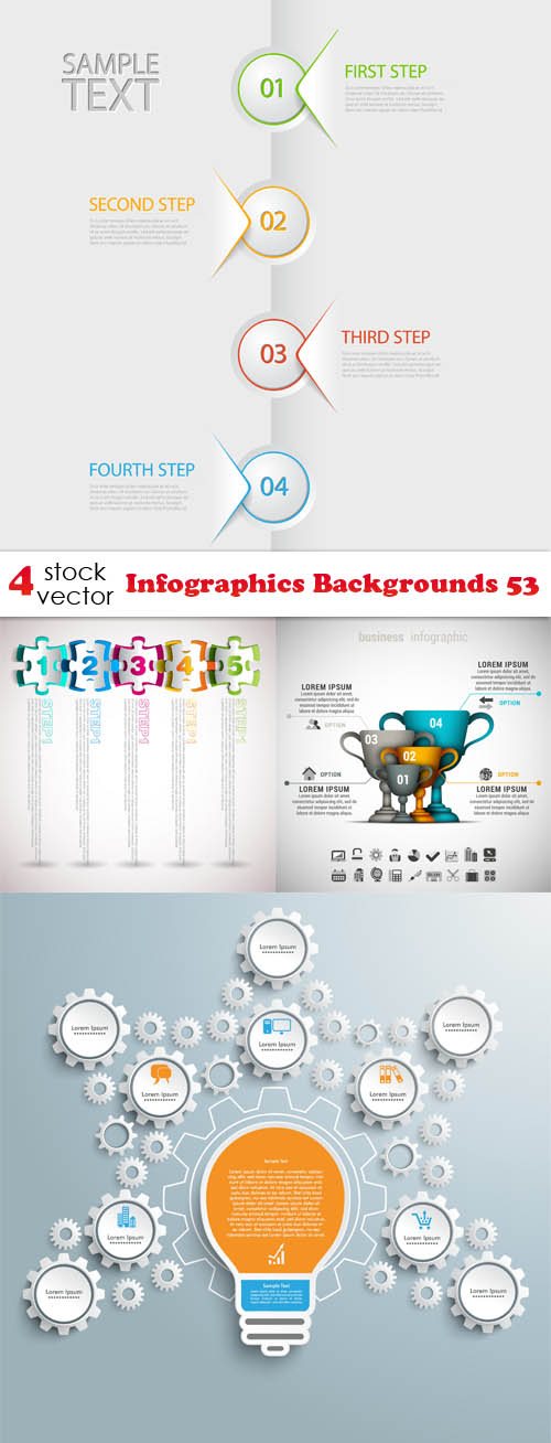 Vectors - Infographics Backgrounds 53